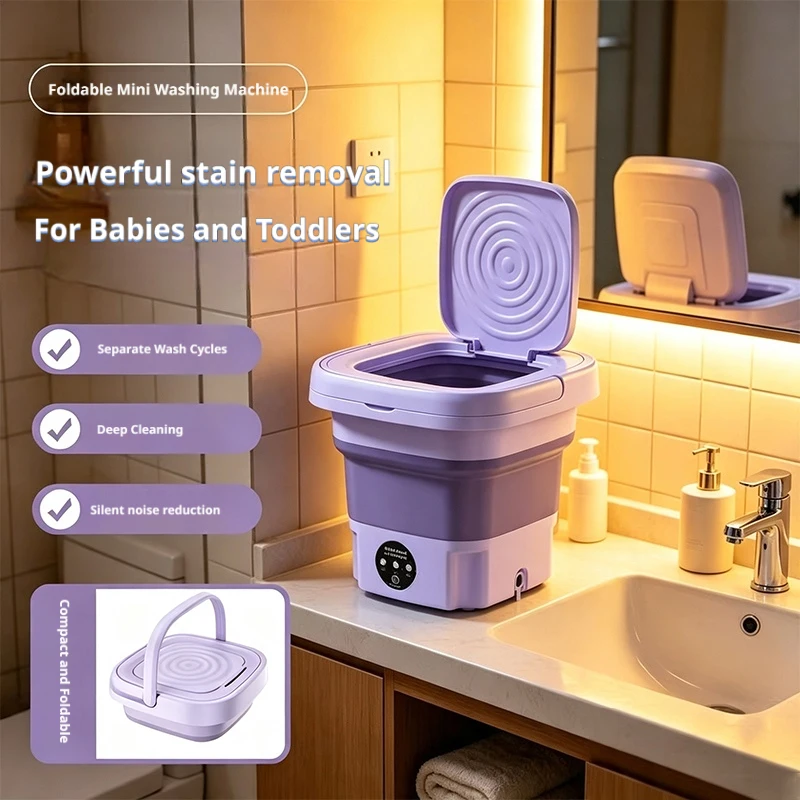 Baby Products Manufacturers - 9L Katlanabilir Mini Çamaşır Makinesi Taşınabilir