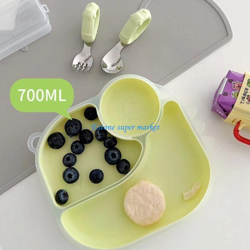 Baby Led Weaning Set - 090B Bebekler için Kaşık Çatallı Silikon