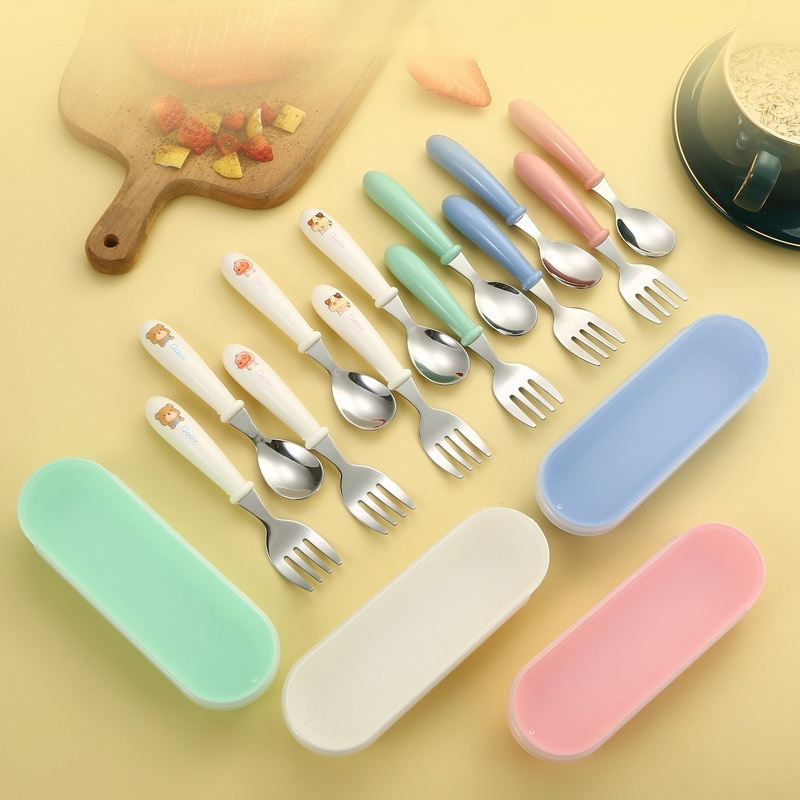 Baby Led Weaning Set - 304 Paslanmaz Çelik Çocuk Çatal Bıçak